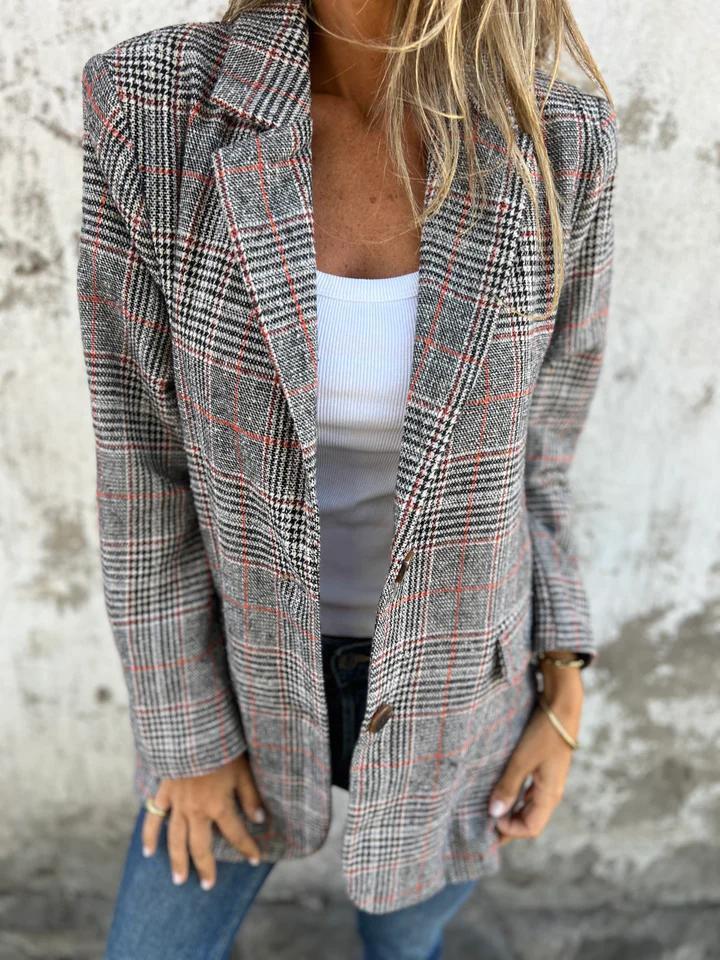 Veste à Motif Pied-de-Poule