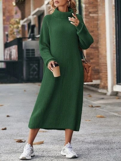 Robe Pull à Col Roulé Classique
