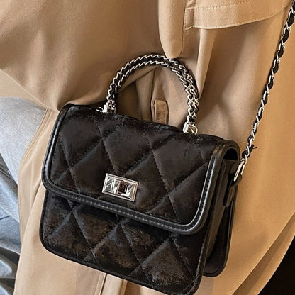 Sac messenger pour femme avec chaîne décorative