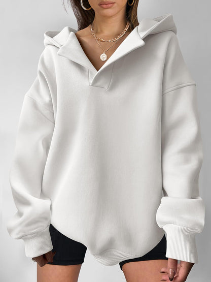 Sweat à Capuche Oversize à Manches Longues