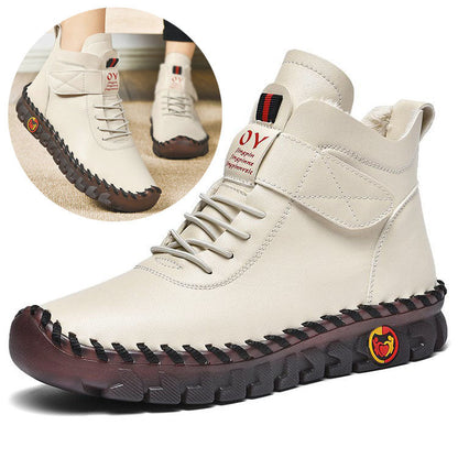 Bottines d’Hiver Chaudes à Lacets en Fourrure Douce