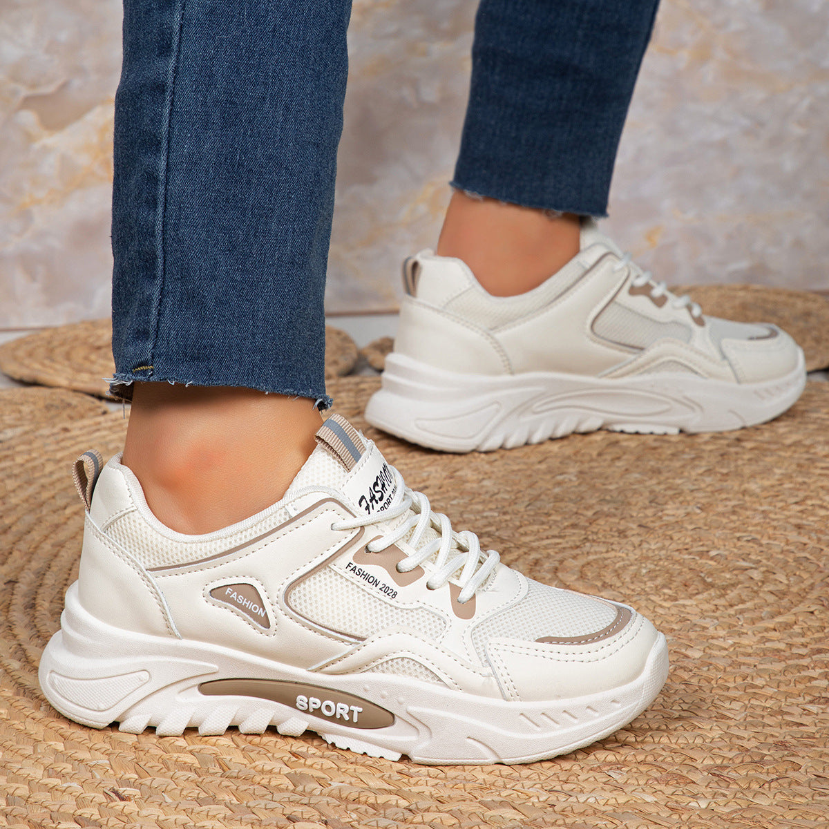 Sneakers légères talon plat