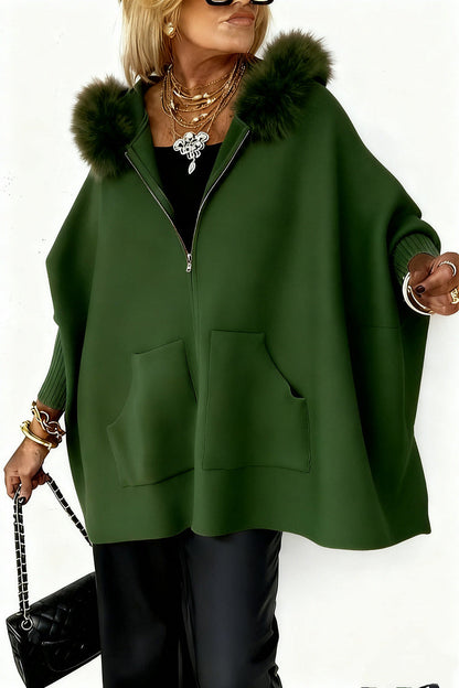 Cardigan à capuche en maille, chaud et confortable pour femme
