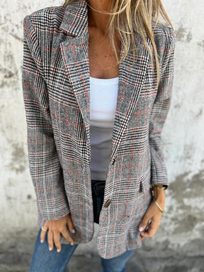 Veste à Motif Pied-de-Poule