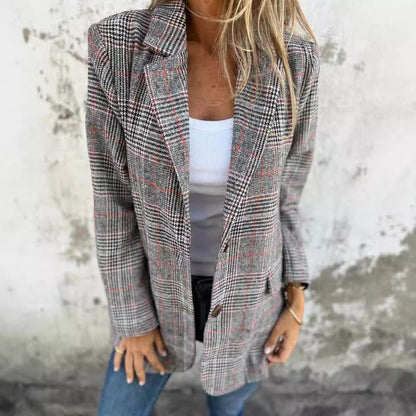 Veste à Motif Pied-de-Poule