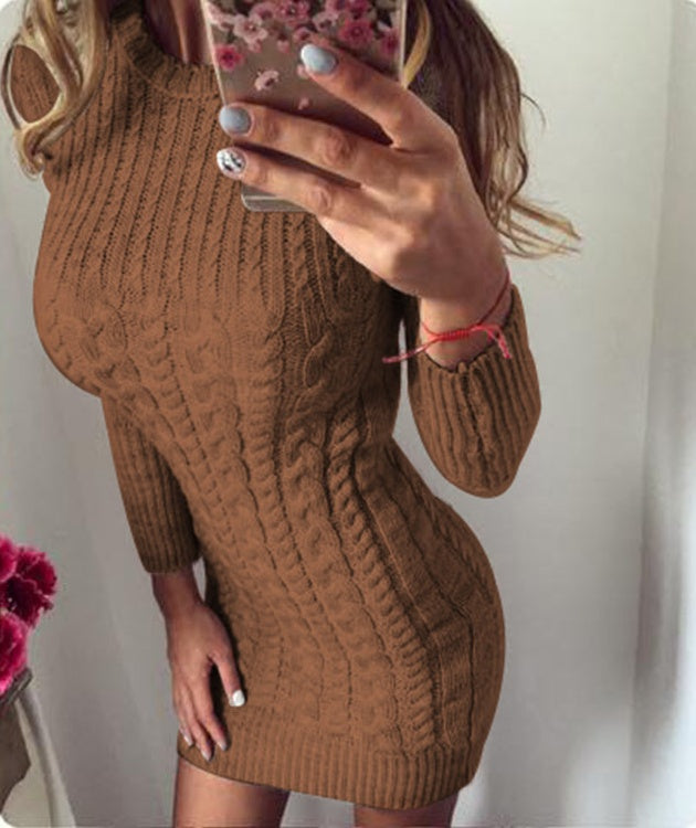 Robe Pull Tricotée Élégante