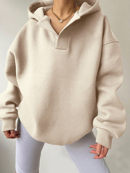 Sweat à Capuche Oversize à Manches Longues