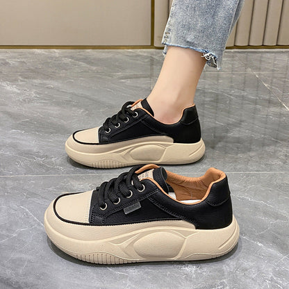 Baskets Blanches en Cuir Respirant