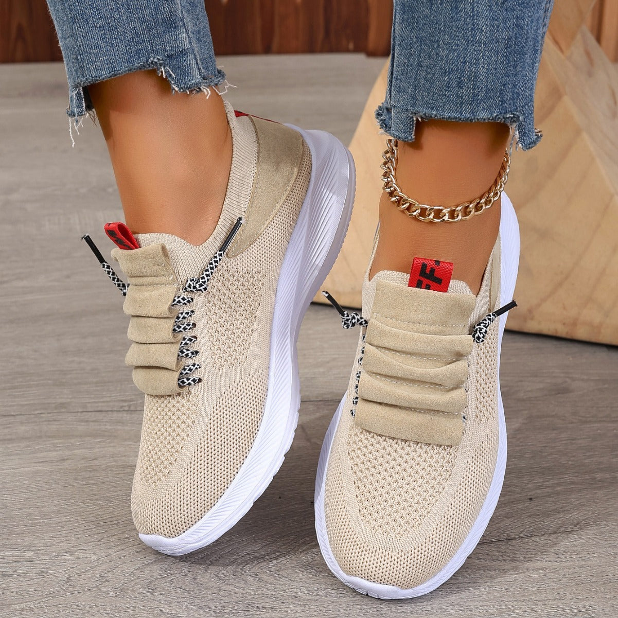 Baskets en maille respirante