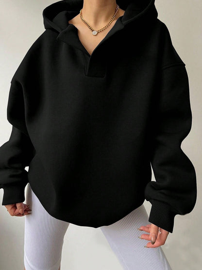 Sweat à Capuche Oversize à Manches Longues