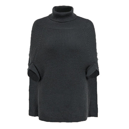 Pull Cape Décontracté à Col Haut