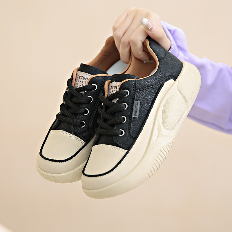 Baskets Blanches en Cuir Respirant