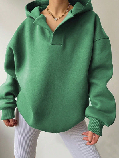 Sweat à Capuche Oversize à Manches Longues