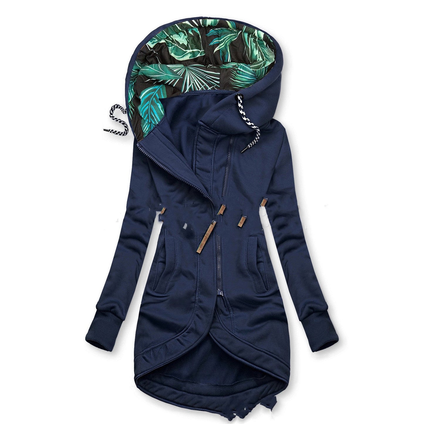 Veste Hiver Unicolore à Capuche