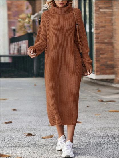 Robe Pull à Col Roulé Classique