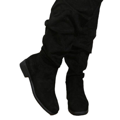 Bottes Hautes à Talon Épais Élégantes