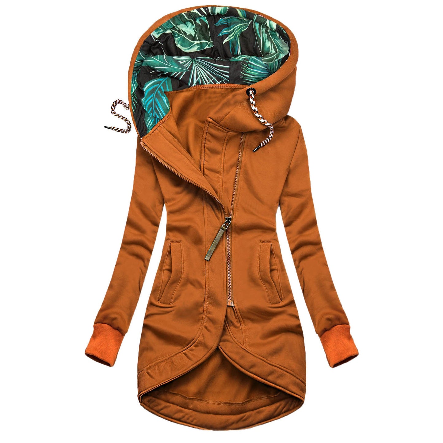 Veste Hiver Unicolore à Capuche