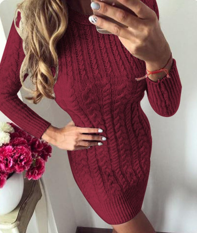 Robe Pull Tricotée Élégante