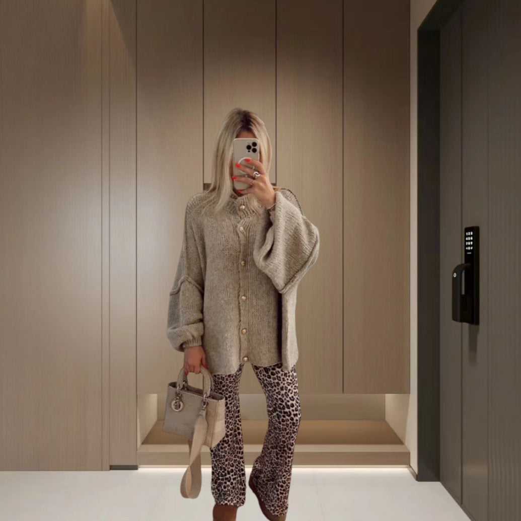 Cardigan Décontracté Uni – Coupe