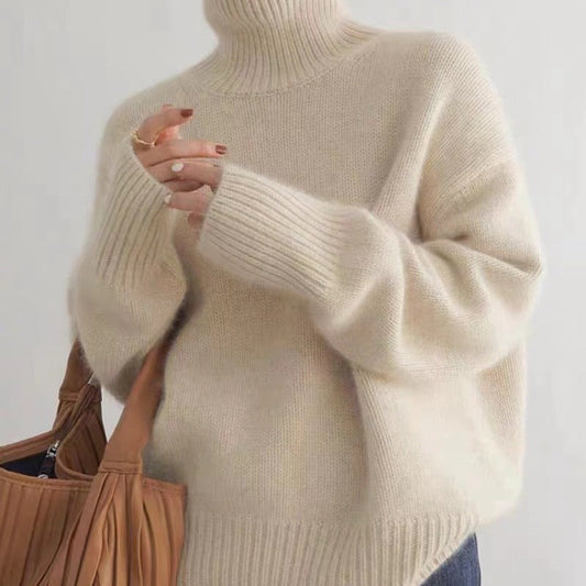 Pull Col Roulé Doux en Cachemire Épais