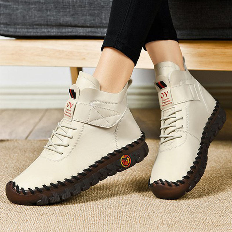 Bottines d’Hiver Chaudes à Lacets en Fourrure Douce