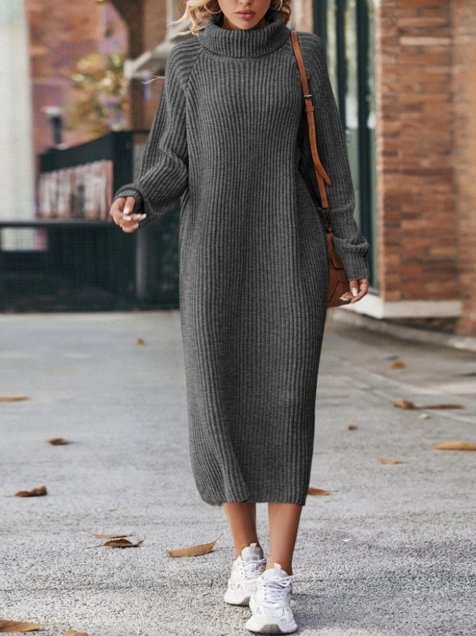 Robe Pull à Col Roulé Classique