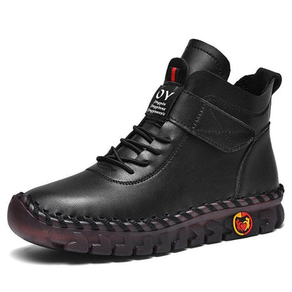 Bottines d’Hiver Chaudes à Lacets en Fourrure Douce