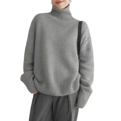 Pull Col Roulé Doux en Cachemire Épais