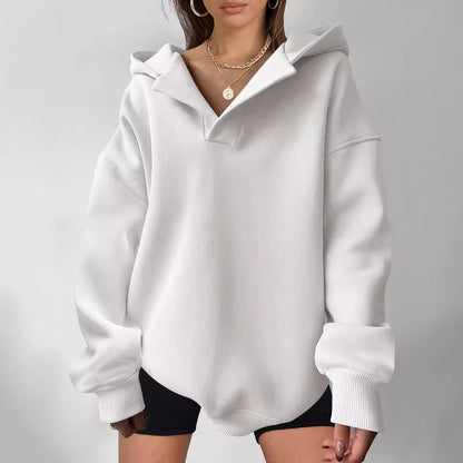 Sweat à Capuche Oversize à Manches Longues