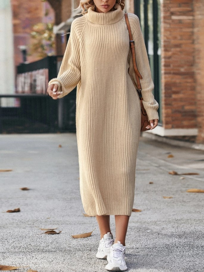 Robe Pull à Col Roulé Classique