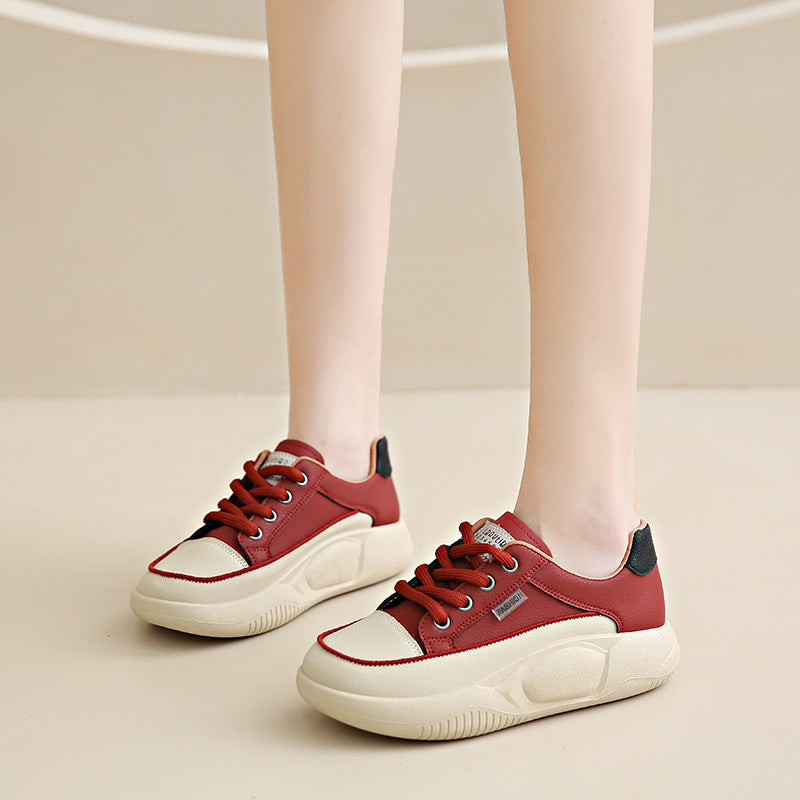 Baskets Blanches en Cuir Respirant