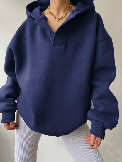 Sweat à Capuche Oversize à Manches Longues