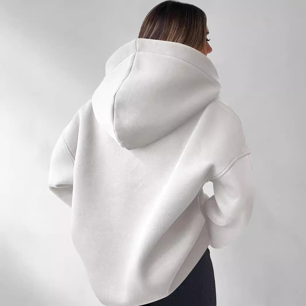 Sweat à Capuche Oversize à Manches Longues