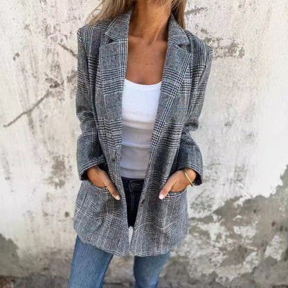 Veste à Motif Pied-de-Poule