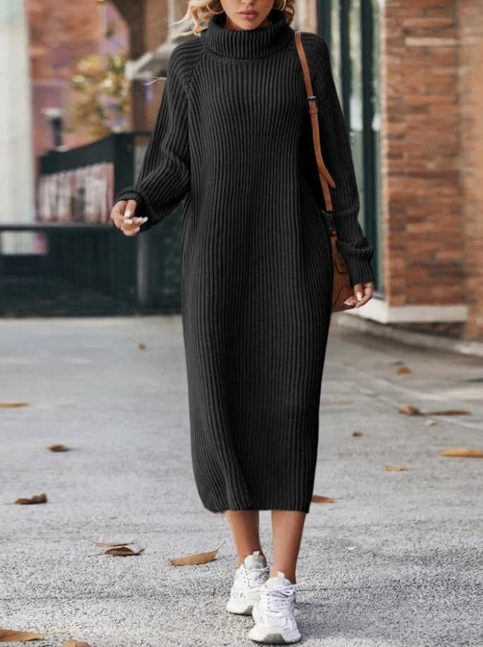 Robe Pull à Col Roulé Classique